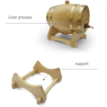 

Free Shipping 1.5L Wood Cask Wine Barrels Oak Barrels Red Pine Wooden Barrel Keg Cask Homebrewing Inner Tent Wooden Color