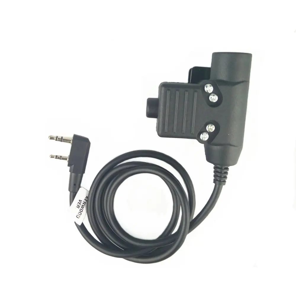 Z TAC тактические наушники U94 гарнитура PTT военное радио для Kenwood 2 Pin Черный baofeng