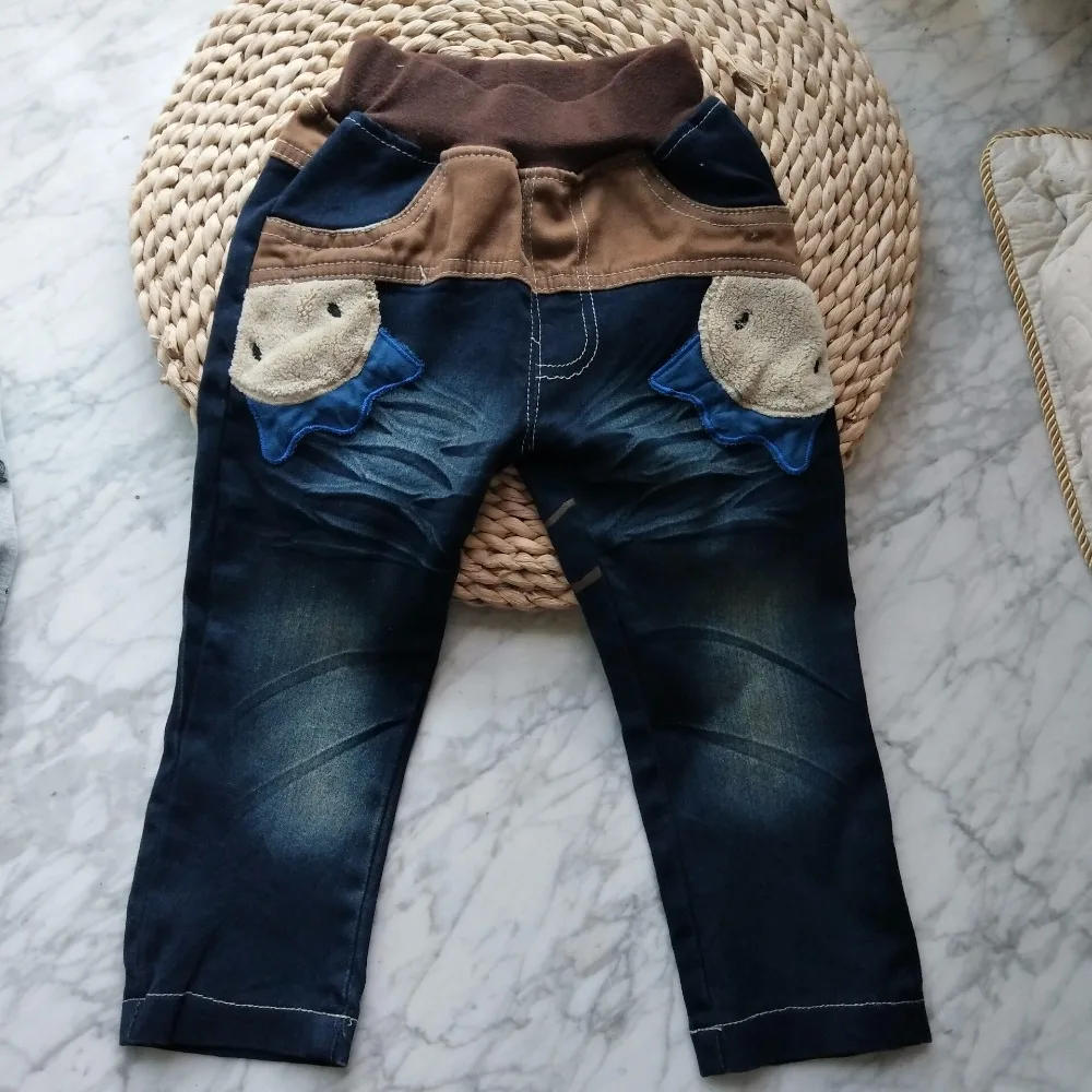 clear boys spring autumn elastic jeans 1pc baby boy denim pant kids
