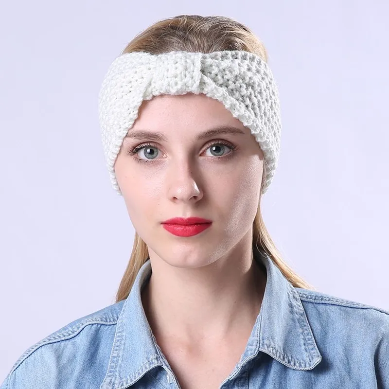

Women Knitted Headbands Winter Warm Head Wrap Wide Hair Accessories accesorios para el cabello