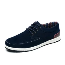 24.5to 27.5cm Foot Length casual shoes man Suede leather Mesh Breathable Men’s casual shoes Flats Outdoor student Driving shoes