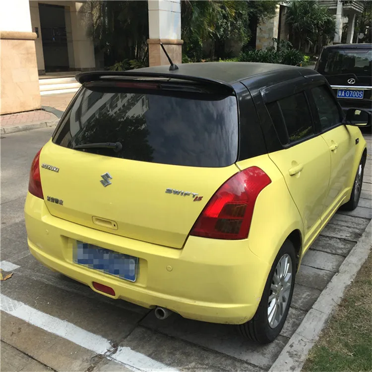 Для Swift спойлер 2008- Suzuki Swift спойлер YCK ABS Пластиковый материал заднее крыло автомобиля Цвет задний спойлер