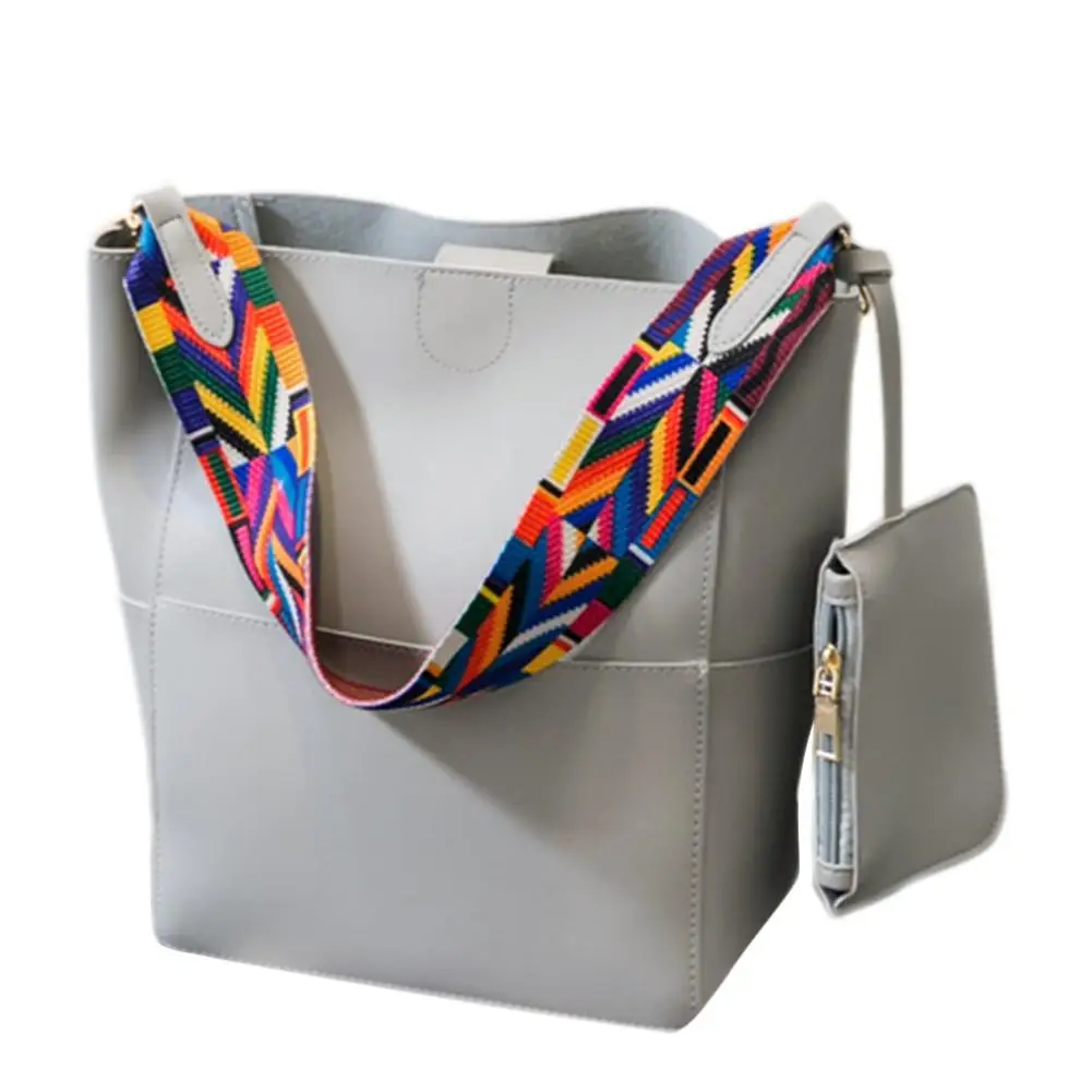 Banabanma модная женская сумка через плечо из искусственной кожи Сумка через плечо Сумочка Офисная Женская сумка этнические цветные ремешки ZK30