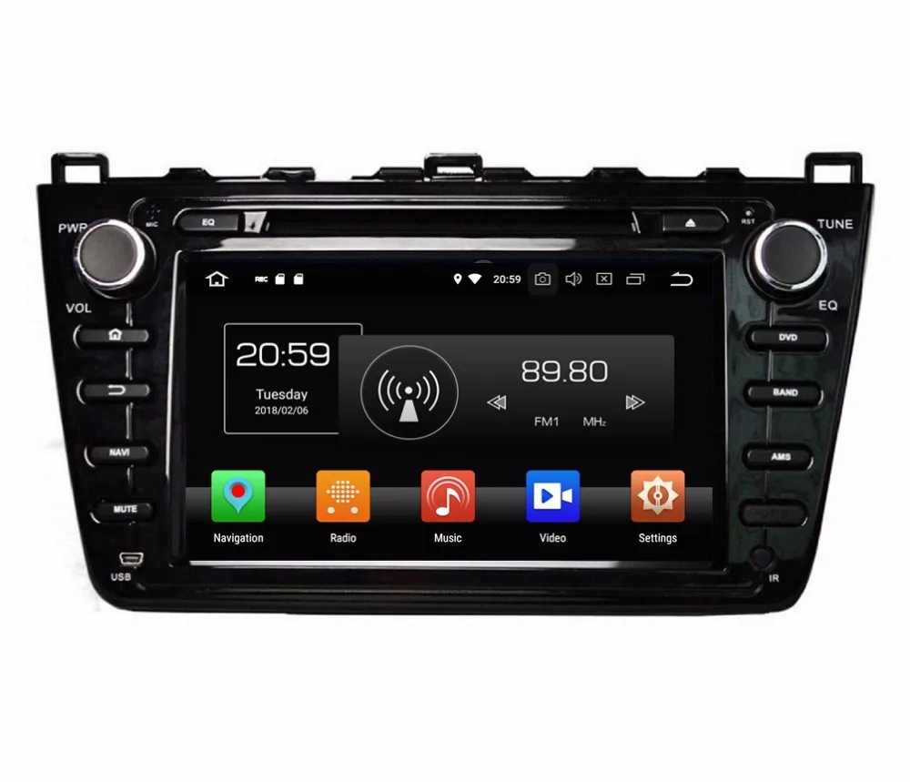 Фото 8 ядер дюймов Android 9 0 автомобильный Радио dvd-плеер GPS для Mazda 6 Ruiyi ультра навигация gps