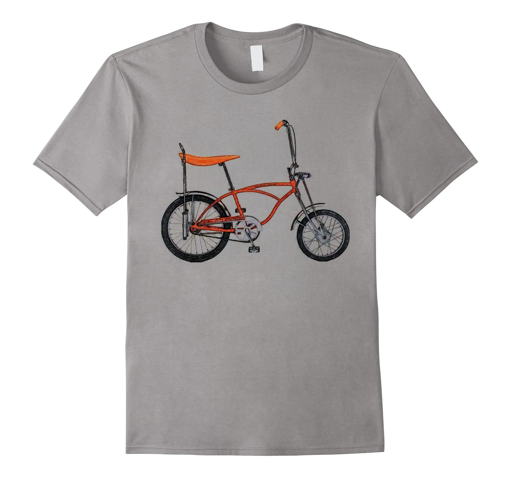 

Funny t shirt men novelty women tshirt 1970s Vintage Retro Banana Seat Bicycle Sketch Tee