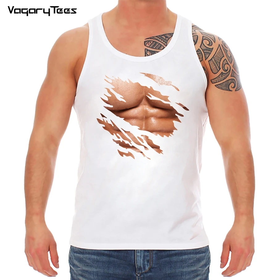 Большая грудь сексуальный желудок шесть пакет Abs мышцы майка голый личности топы-новинки для мужчин женщин Сексуальная мужская одежда homme - Цвет: 1203