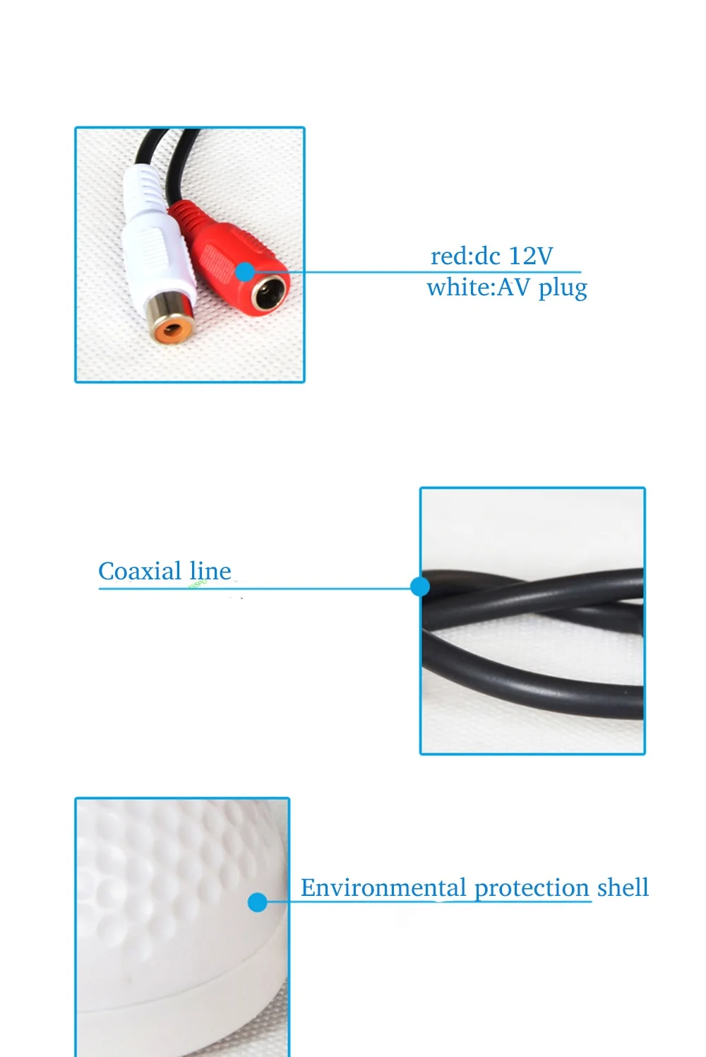 ESCAM мини микрофон CCTV Микрофон Audio Пикап устройства для Камера адаптер Высокая чувствительность Хорошее качество аудио мониторинга DC12V