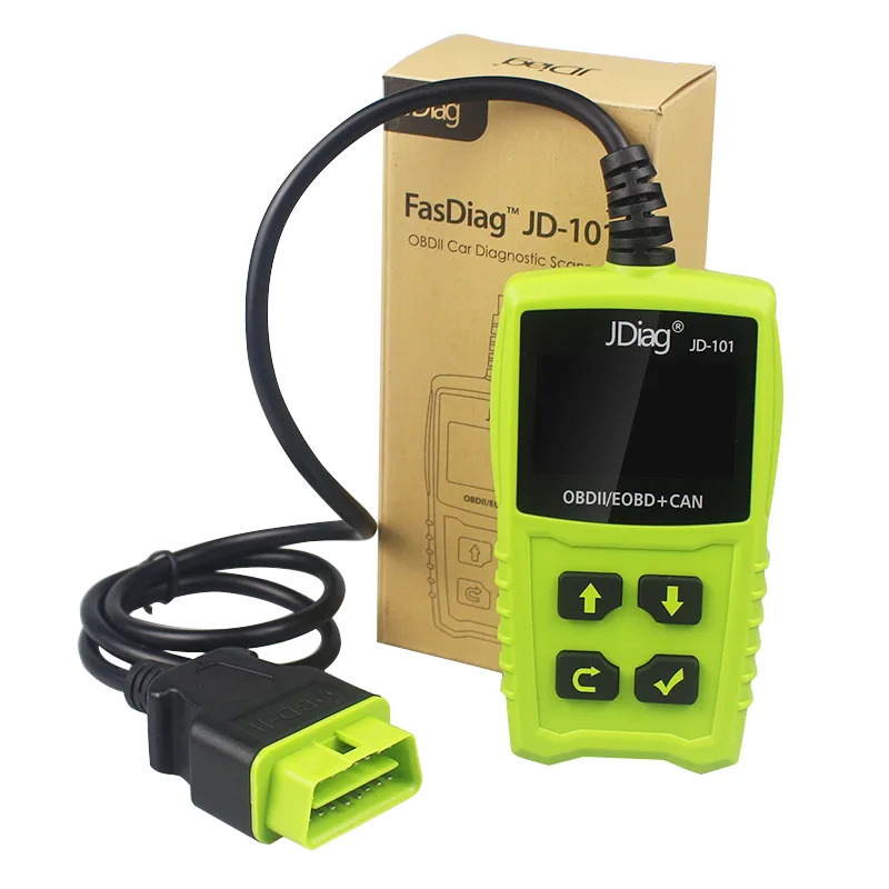 Новейший Jdiag JD101 считыватель кодов JD-101 OBD/OBD2/EOBD автоматический сканер JD101 автомобильный диагностический инструмент лучше чем MS509/ELM32 - Цвет: Green