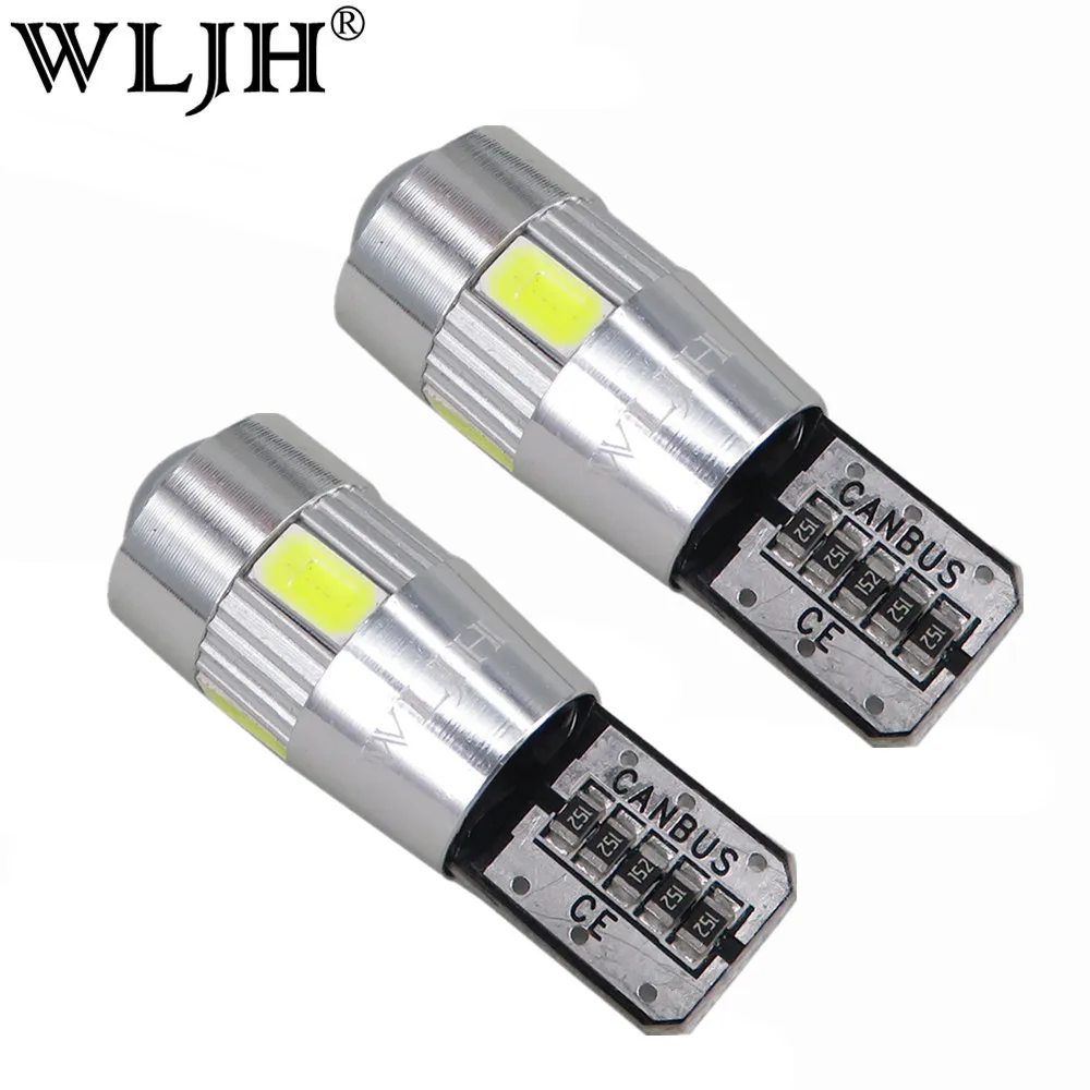 WLJH 2x Canbus автомобильный 5630 SMD T10 светодиодный W5W объектив проектора авто лампа