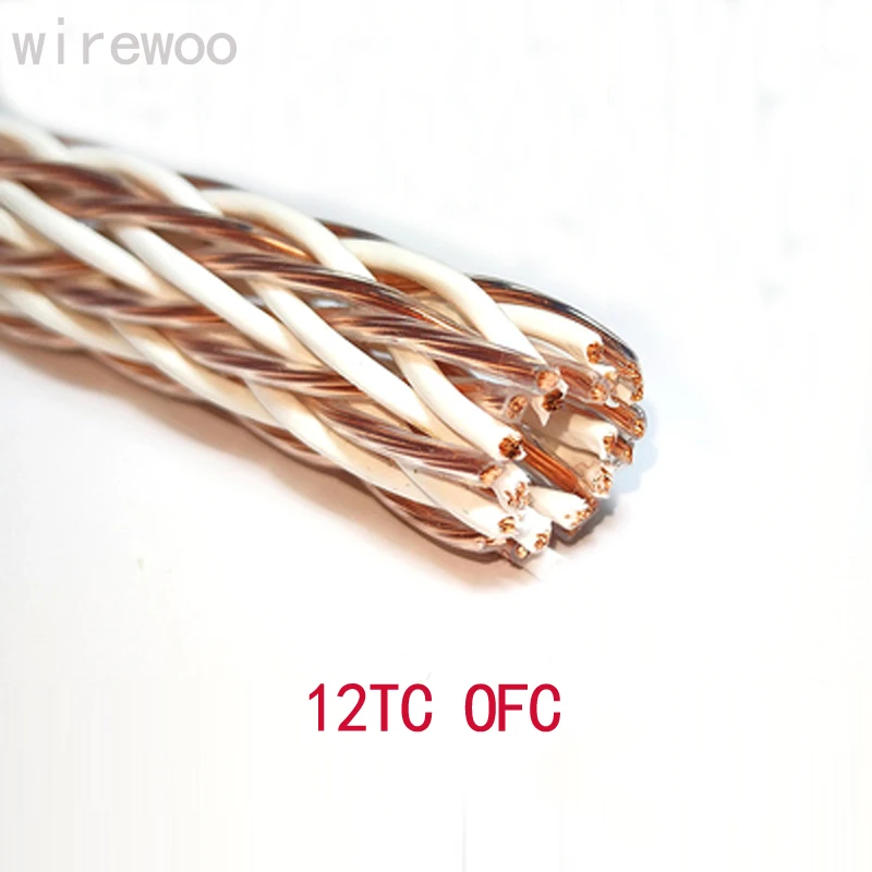 

Per meter 12pcs Twist Cable 12TC OFC speaker cable bulk cable per meter speaker cable for diy