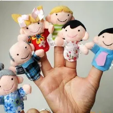 Игрушки на пальцы,куклы на пальцы,плюшевые,6 шт /набор
