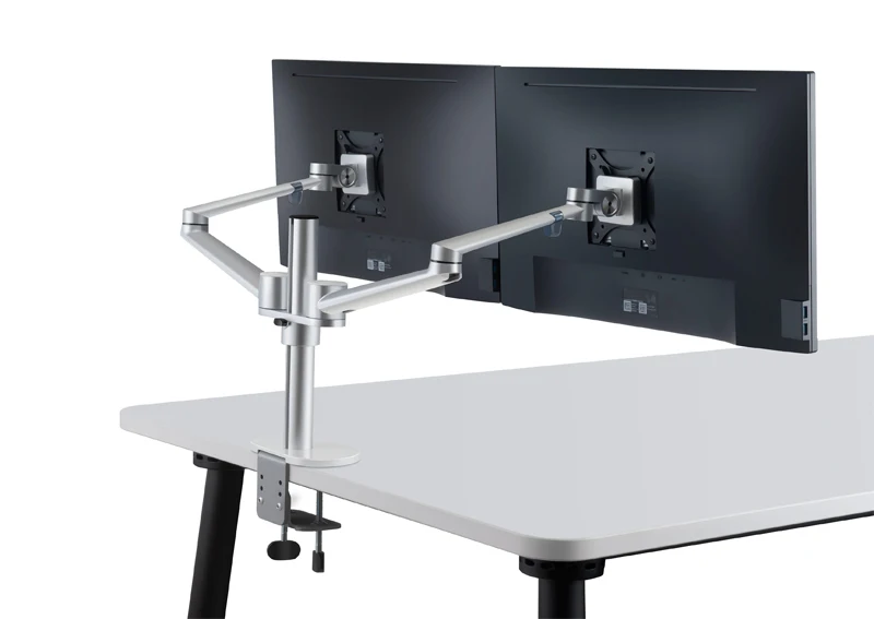 OL-2 алюминиевый регулируемый по высоте 17-32 дюймов двойной экран монитор держатель Arm полный движения кронштейн для монитора настольная подставка