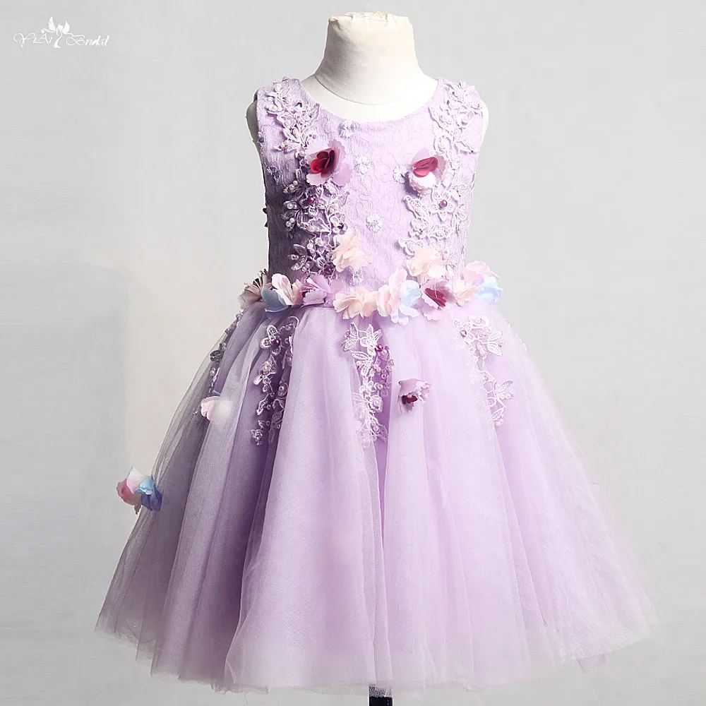 FG62 реальные фотографии Yiaibridal без рукавов Фиолетовый цветок платье Vestido Daminha