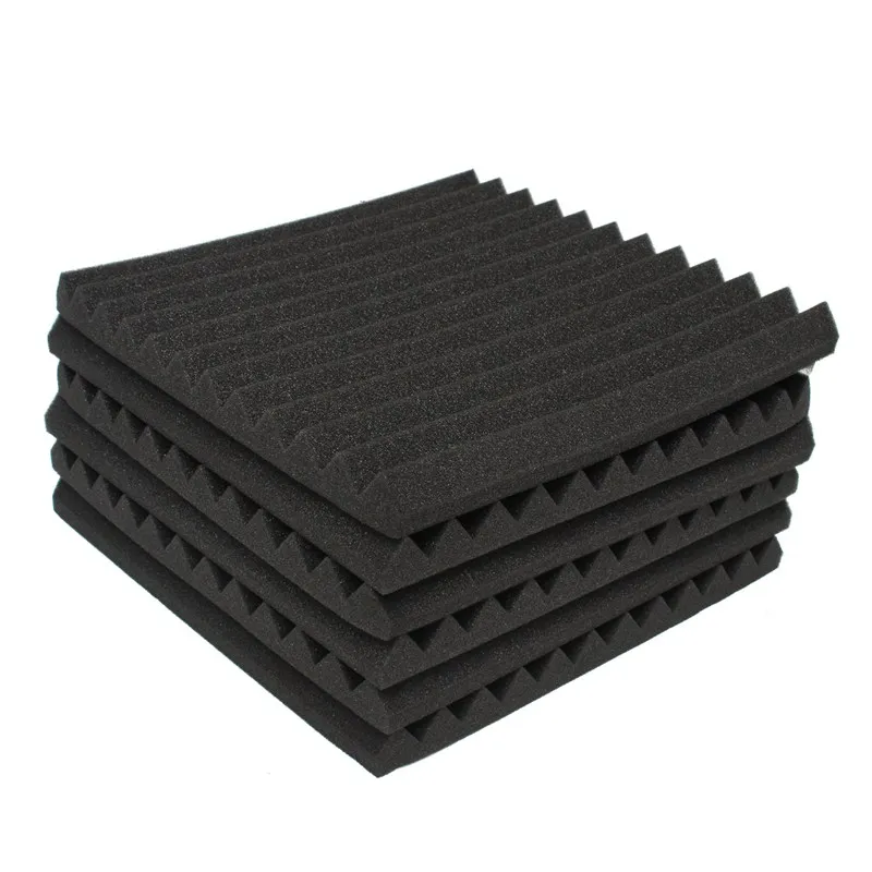 MTGATHER 12Pcs Soundproofing Acoustic Studio Absorbing Wedge Foam 12 x 12 x 1 Tiles Wall Panels Suitable For Sound Studio