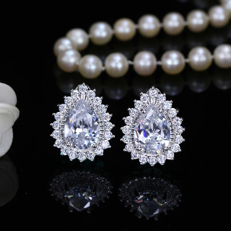 Water Drop No hole stud Earrings7