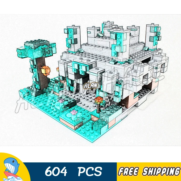 

604pcs My World The Jungle Temple Maze Treasure Chest 10623 Model Building Blocks Kids Bricks Compatible with Lago Minecrafted