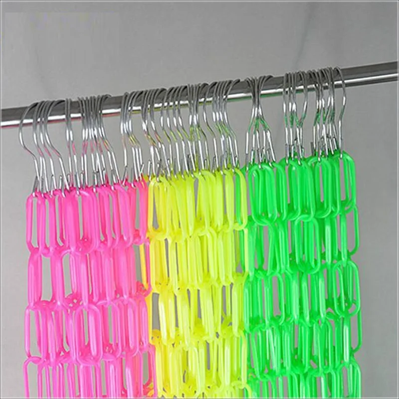 20pcs PE Chains Cloth Display Hanging Chain Four Color Hanger Holder