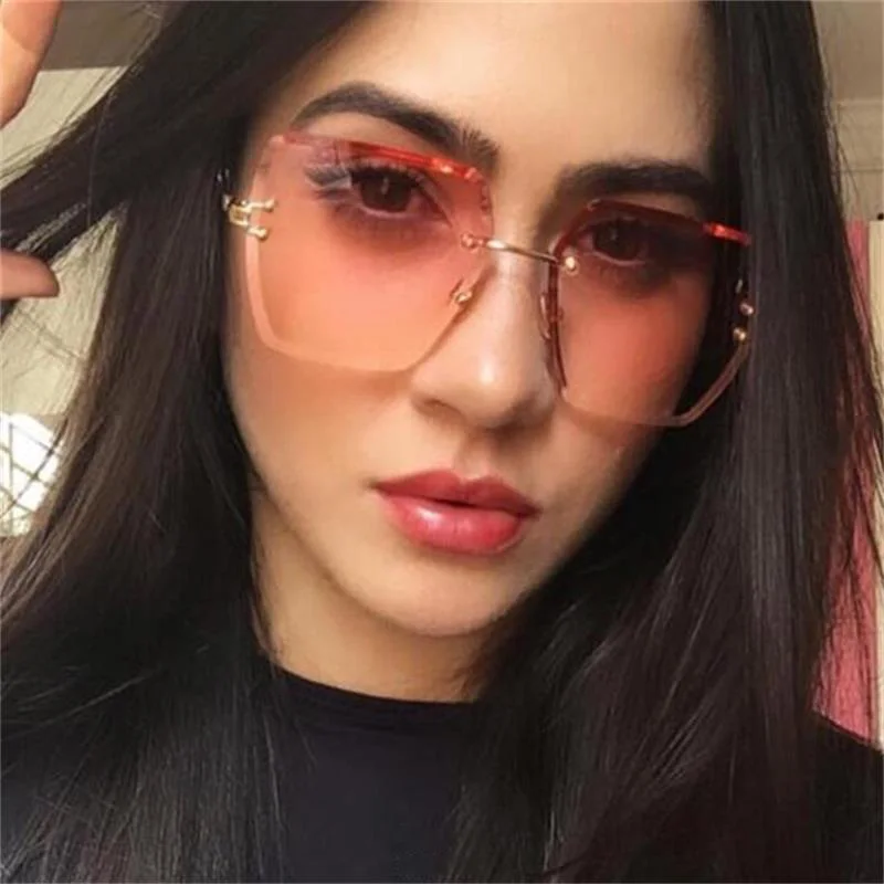 MADELINY брендовые солнцезащитные очки без оправы Женские винтажные модные брендовые дизайнерские солнцезащитные очки lentes de sol mujer MA029