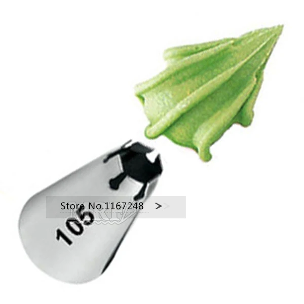 

#105 Small Size Christmas Tree Decorating Tip Icing Nozzle Sugarcraft Cake Decorating Pastry Tools Baking Tools For Cakes
