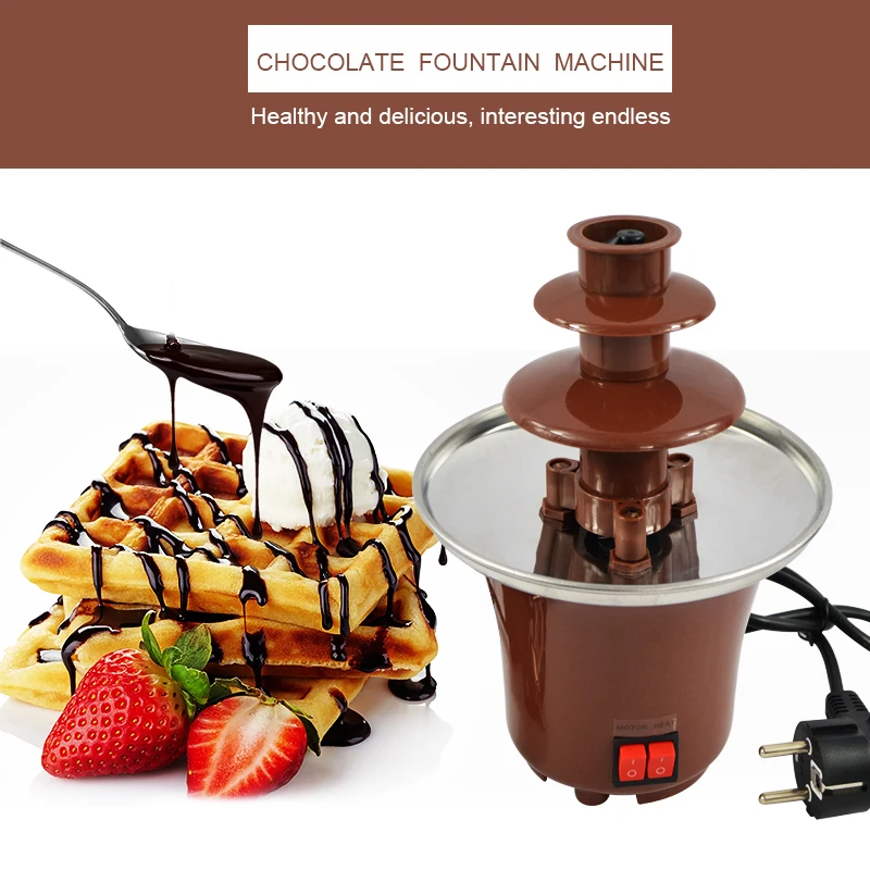 ATWFS машина для шоколадного фонтана инструмент для фондю с подогревом 3-х уровневая домашний бытовой темперометр для шоколадной массы