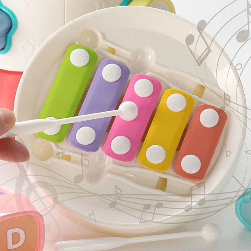 Baby Musical Hand Beat Drum Children Early Education Toy Puzzle Beat Drum Bell Ring Instruments
