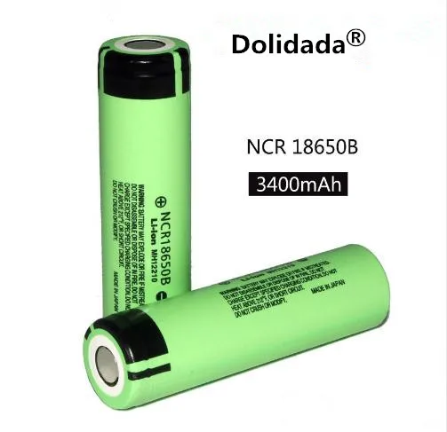 Dolidada Оригинальная 18650 батарея 3400 мАч 3,7 в литиевая батарея для panasonic NCR18650B 3400 мАч 3,7 в фонарик батарея