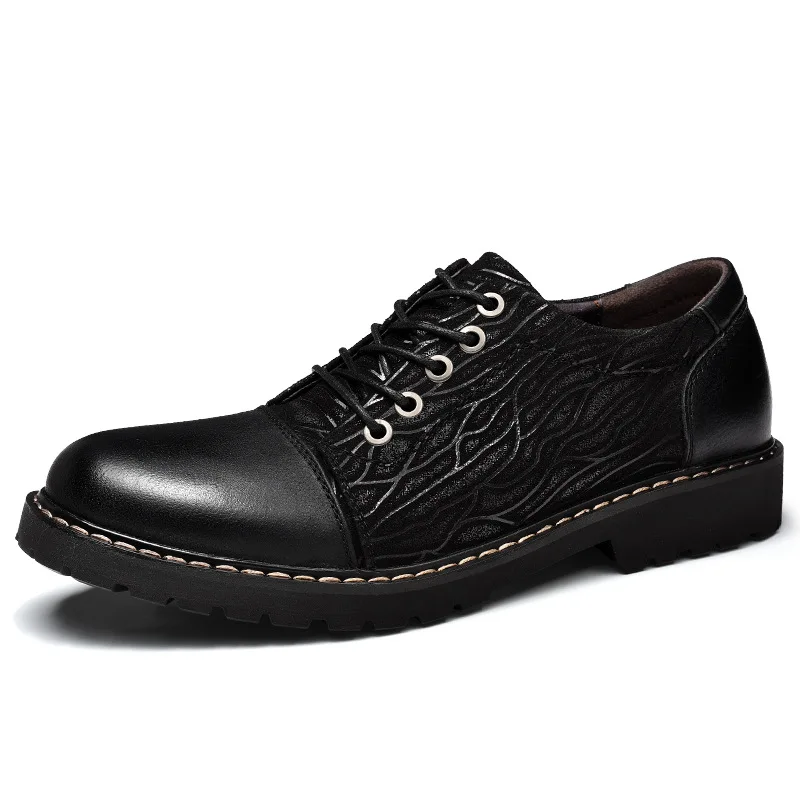 

TANTU Business Luxury oxford Shoes Men Breathable Leather Shoes Formal Dress Shoes Office Party Wedding Shoes