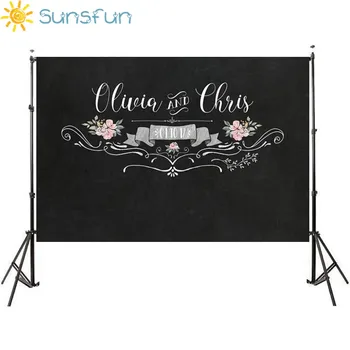 

Sunsfun 7x5ft DIY Wedding photobooth Chalk Archway background amazing chalkboard Custom Backdrop