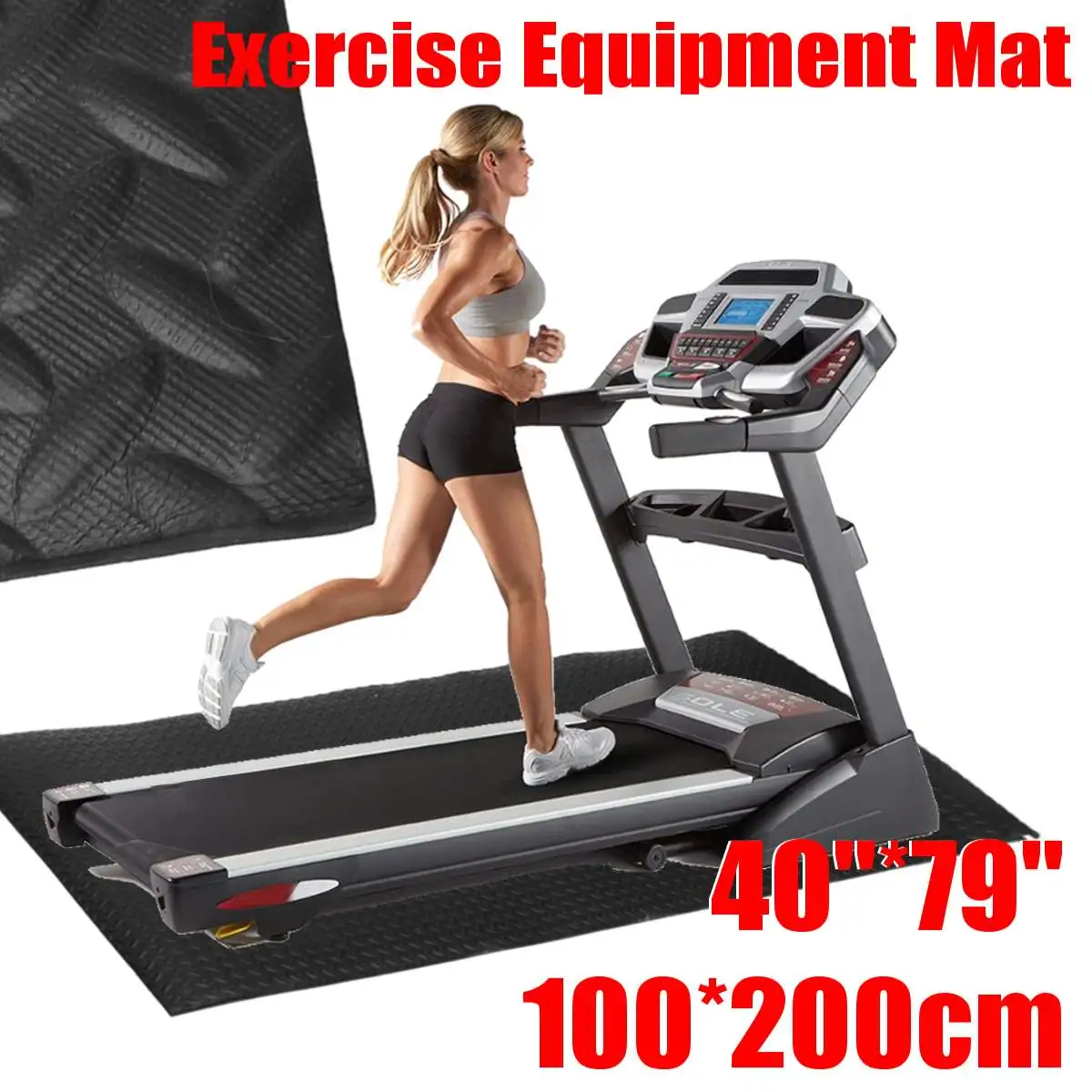 

200x100x1.5cm EVA Exercise Mat Gym Fitness Equipment For Treadmill Bike Protect Floor Mat Running Machine Shock Absorbing Pad