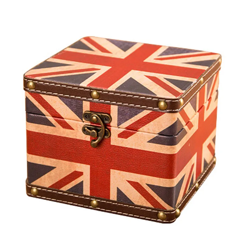 Europe Retro Wooden Storage Box Ornaments Vintage Box Household Women