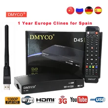 1 Year Europe clines D4S PRO satellite receiver dvb s2 1080P HD Definition DVB-S2 LNB satellite decoder tv tuner h.265+USB WIFI