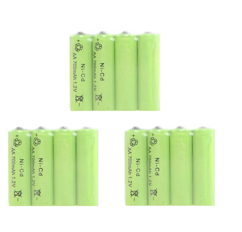 12pcs ni cd aa batteries 1 2v rechargeable nicd battery 1 2v ni cd aa