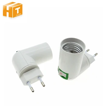 

E27 EU Plug Lamp Base Light180 Degree Rotate Bulbs Adapter Converter Lamp holder With On / Off Switch