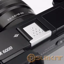 Серебристого Металла Горячая Крышка Башмака для Sony A6000 A3000 A6300 A6500 A7RM2 A77M2 NEX-6 Camera