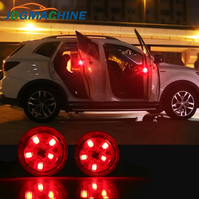 

NEW 5 LEDs Car Door Opening Warning Lights Wireless Magnetic Induction Strobe Flashing Anti Rear-end Collision Safety Lamps