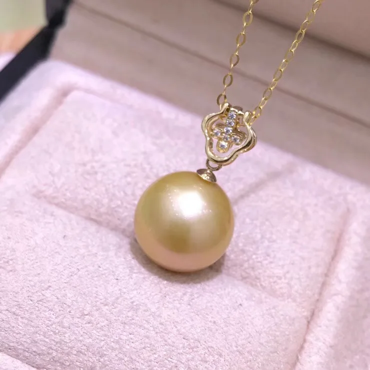 

Solid 18K Yellow Gold Pendant Connector Bead cup and bail 18Karat Solid 18ct Dangle Pendant Findings DIY Fashion Jewelry Making