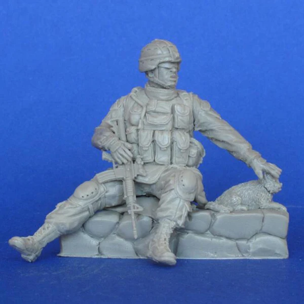 1/35 современный американский солдат с котом набор из смолы солдаты GK Военная