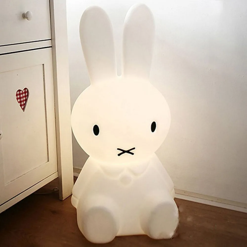 LED Night Light Lovely Rabbit Shape Atmosphere Light Bedside Desk Lamp Baby Room Bedroom Sleeping Light Decoration Toy Gift