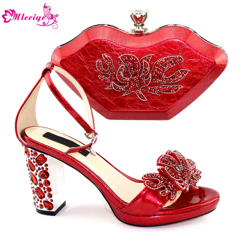 

Italian Designer Shoes and Bags Matching Set Nigerian Shoes and Matching Bags Womens Dress Shoes Open Toe Slip on Wedding Pumps