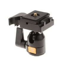 Moveski MV-001 Professional Tripod Monopod Ball Head 360 Degree 1/4” with Quick Release Plate for Canon Nikon DSLR Camera