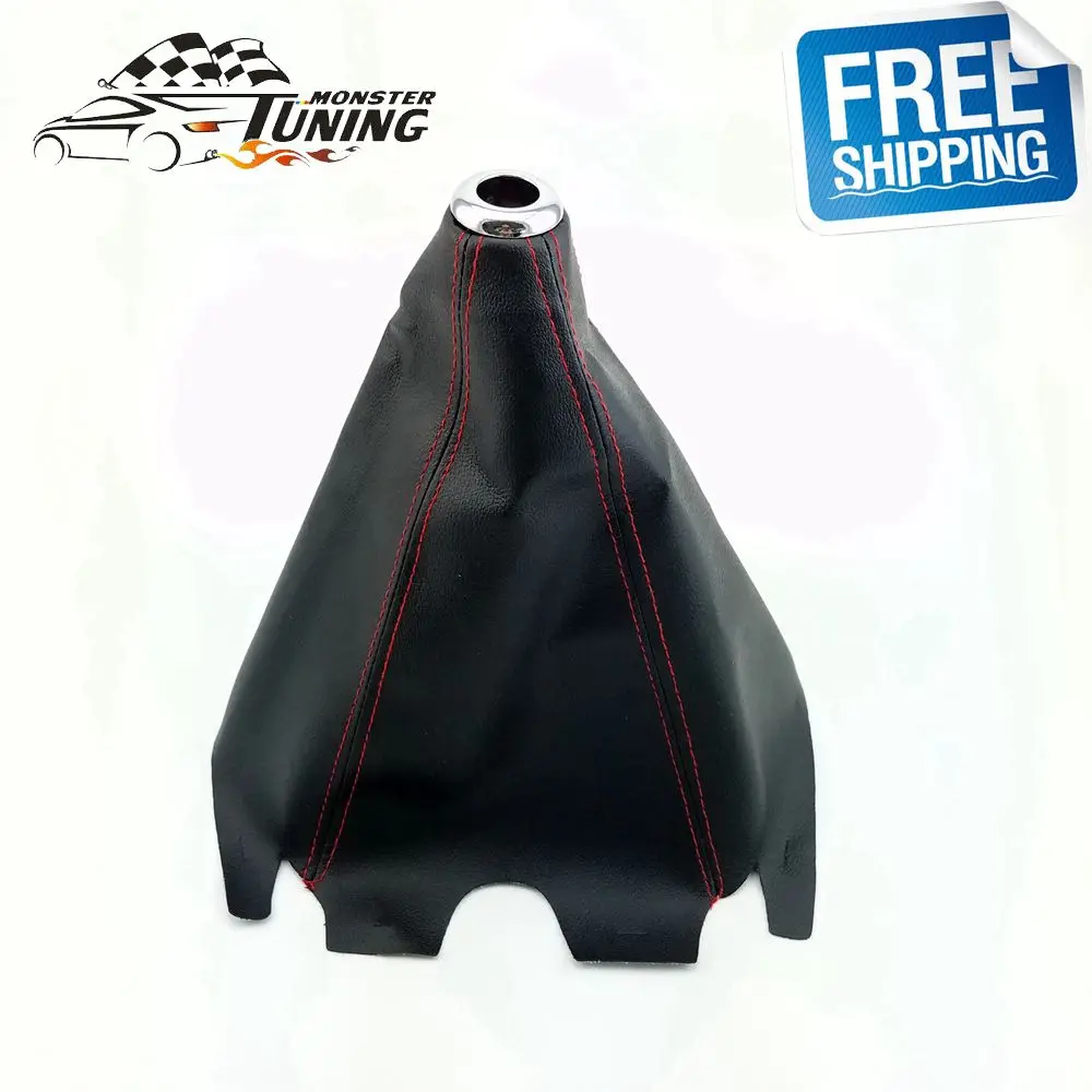 Free Shipping Universal leather JDM Shift Knob Shifter Boot Cover with