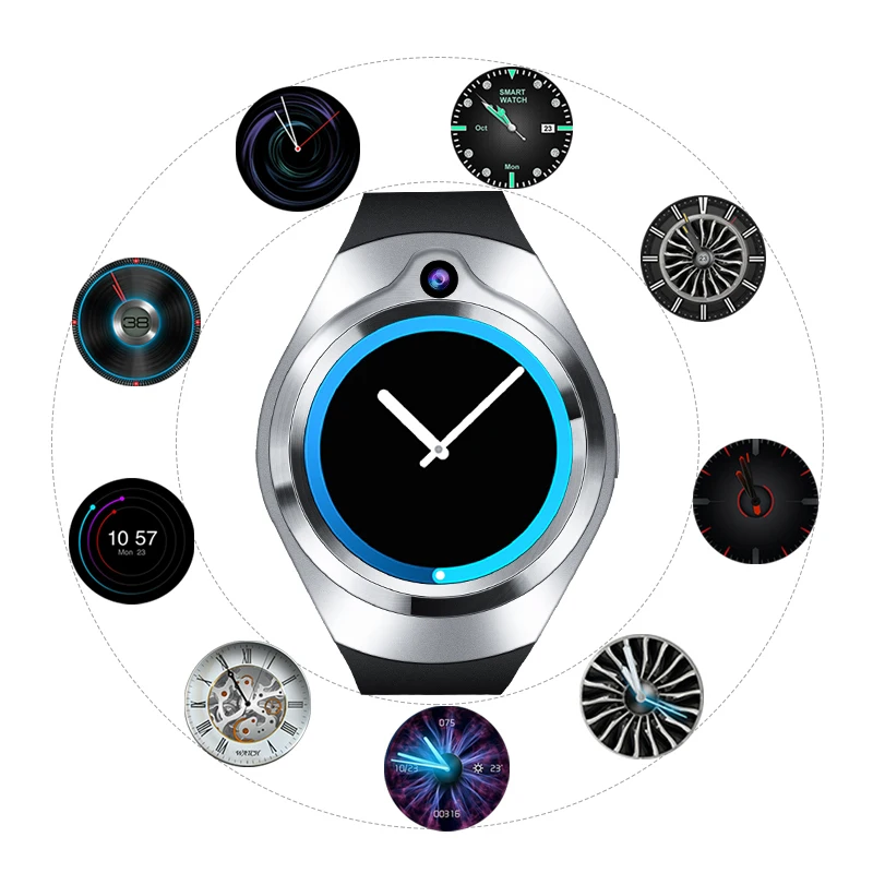 S216 Android 5.1 OS Smart Watch Heart Rate Camera Video Health Monitoring Bluetooth WiFi GPS 3G WIFI SIM WCDMA SmartWatch Phone