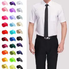 Модный яркий цвет 5 см галстук для мужчин и женщин тонкий узкий галстук свадебный бизнес Элитный черный/красный