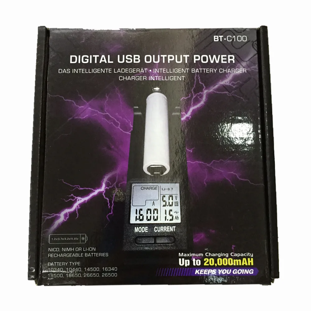 Original Opus BT-C100 LI-ion NiMh Intelligent Battery Charger with LCD Display AA AAA C D 26650 18650 14500 10440 26650 Original Opus BT-C100 LI-ion NiMh Intelligent Battery Charger with LCD Display AA AAA C D 26650 18650 14500 10440 26650