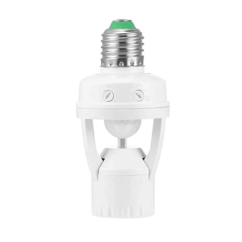 

High Sensitivity PIR Motion Sensor E27 LED lamp Base Holder With light Control Switch Infrared Induction Bulb Socket Night light