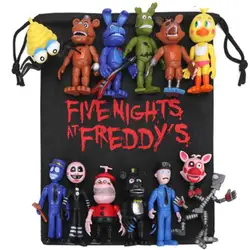 10-11,5 см 13 шт./лот FNAF PVC Фигурки с мешком подарков Five Nights At Freddy Fazbear foxy Куклы и игрушки brinqudoes