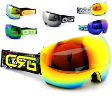 6 цветов, брендовые лыжные очки, двухслойные, UV400, анти-туман, большая Лыжная маска, очки для катания на лыжах, для мужчин и женщин, для снега, сноуборда, лыжные очки