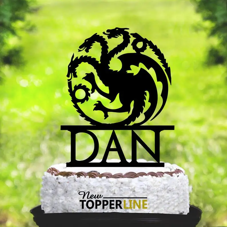 

Daenerys and dragons,Game of Thrones party Cake Topper,Edible Dragon Cake Topper,Game of Thrones birthday