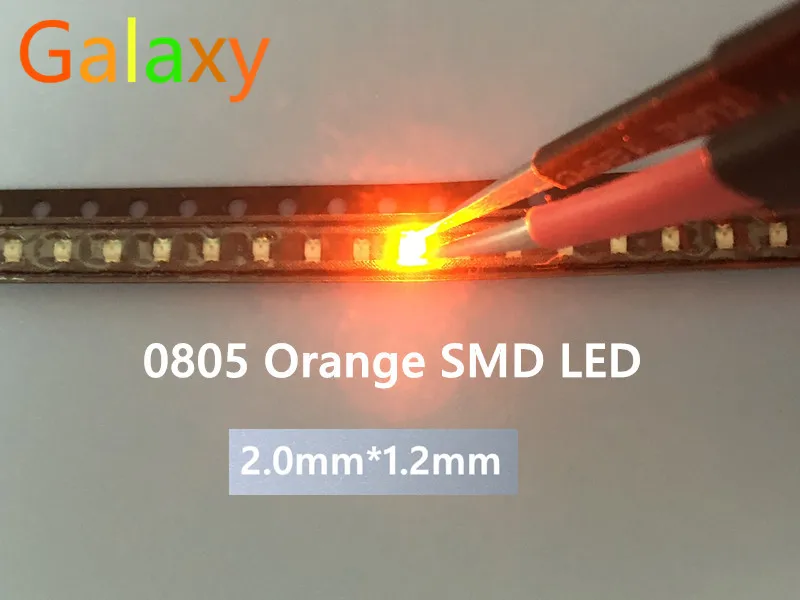 4000 шт. 0805 SMD оранжевый Янтарный светодиод нм фонарь светодиодный Диод прозрачный