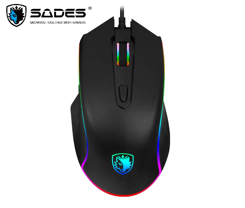 Игровая мышь SADES Scythe S17 проводная 3000DPI 7 программируемых кнопок 11 RGB-подсветка